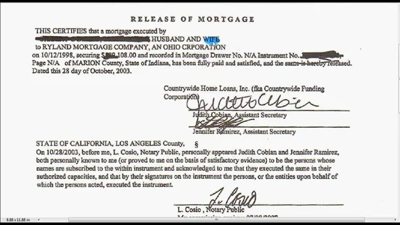Proof your mortgage is paid in full by your signature