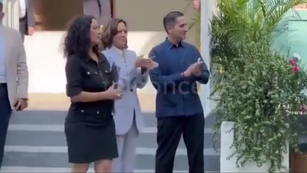 Kamala Unknowingly Claps To Song Protesting Her In P.R