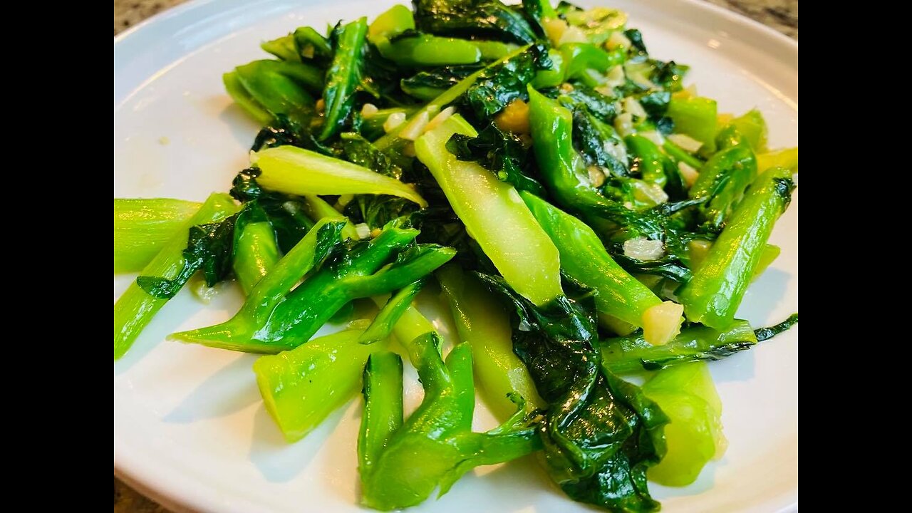 Garlic Fried Vegetables 清炒芥兰