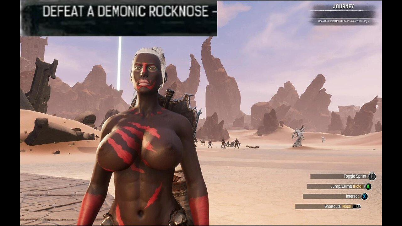 Conan Exiles Beginners Guide Defeat a Demonic Rocknose Busty Boobs #Conanexiles