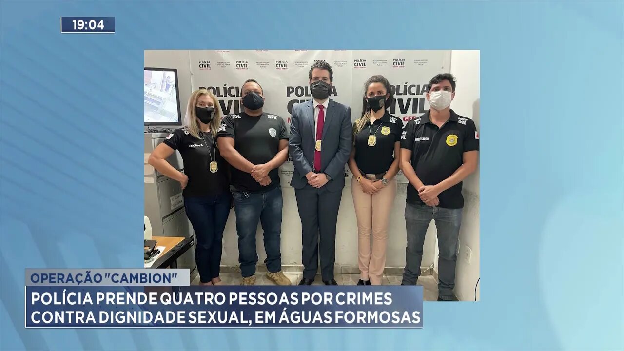 Polícia prende quatro pessoas por crimes contra dignidade sexual, em Águas Formosas