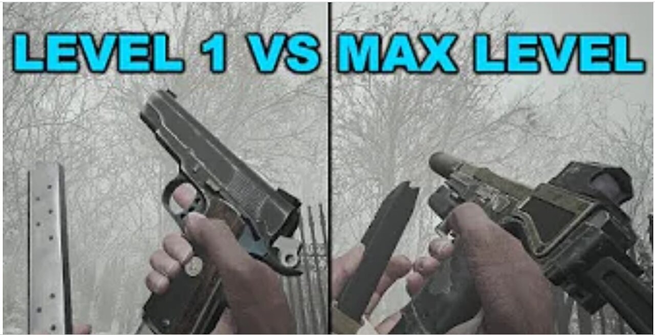 Resident Evil Village - All Handgun Weapon Damage Comparison (LEVEL 1 VS MAX LEVEL)