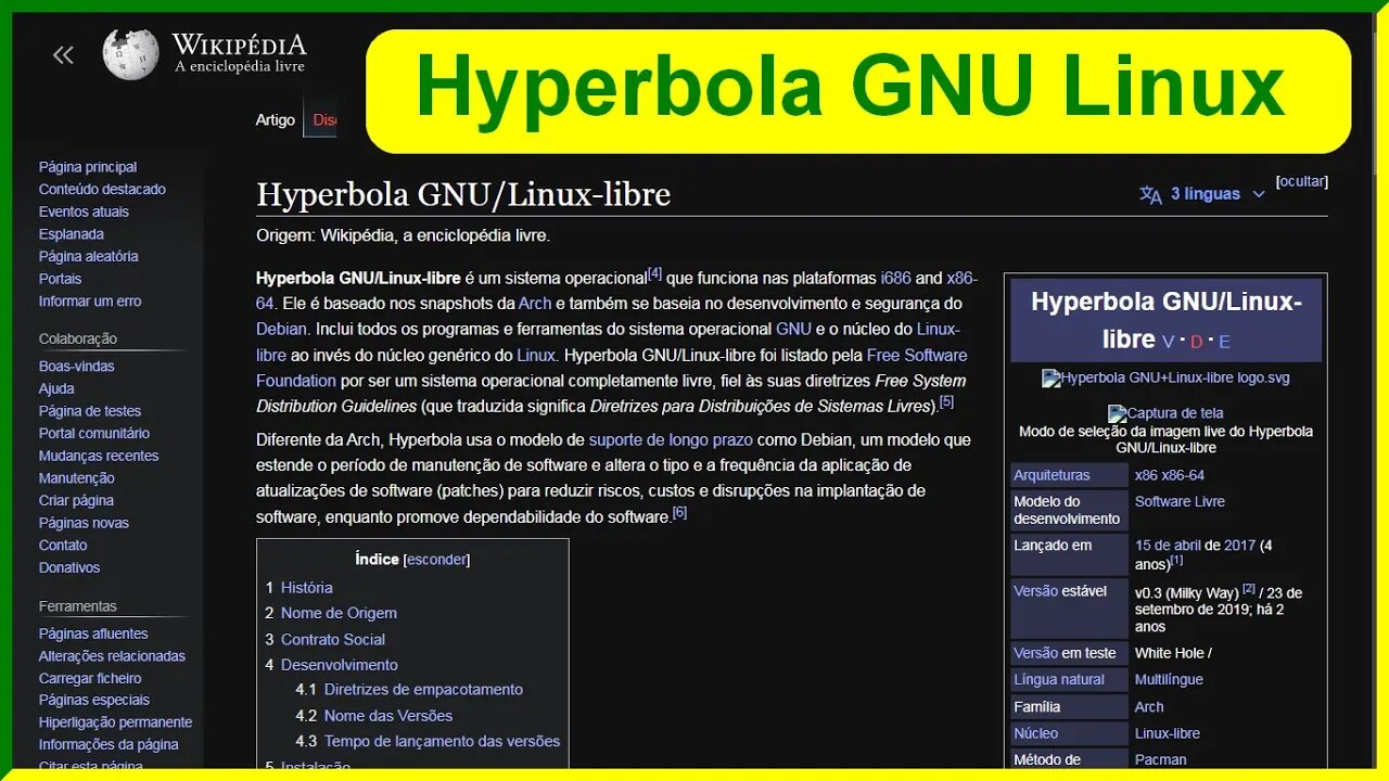 Hyperbola Linux Brasileiro derivado de instantâneos do Arch com estabilidade e segurança do Debian