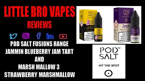 POD SALT FUSIONS RANGE BLUEBERRY JAM TART AND STRAWBERRY MARSHMALLOW