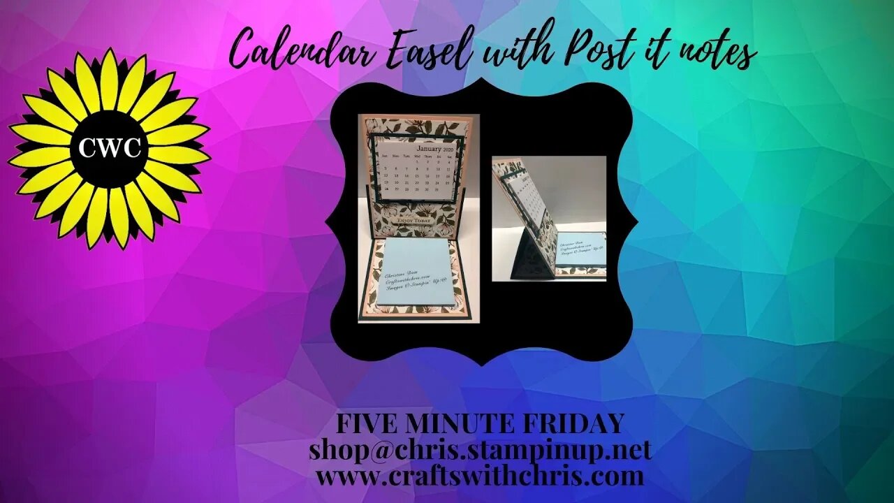 Calendar Easel made Simple for 5 Minute Friday