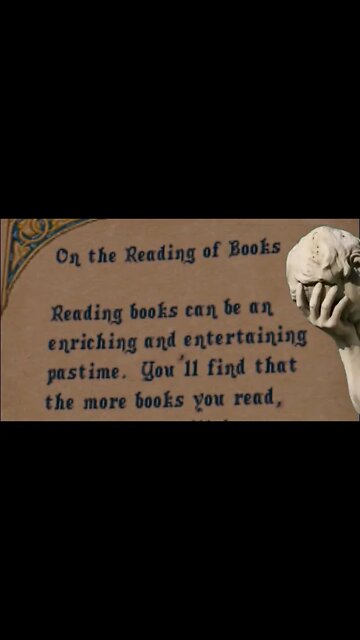 On The Reading Of Books #Shorts