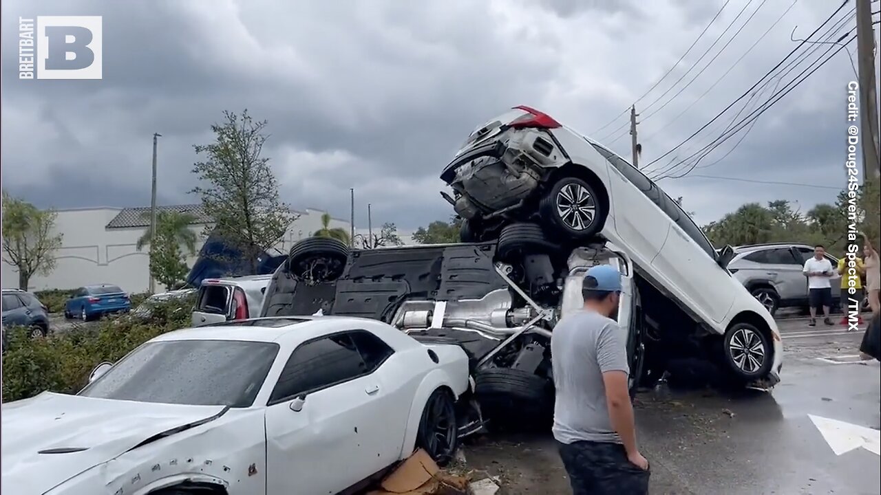 Florida Tornado Leaves Cars on Top of One Another