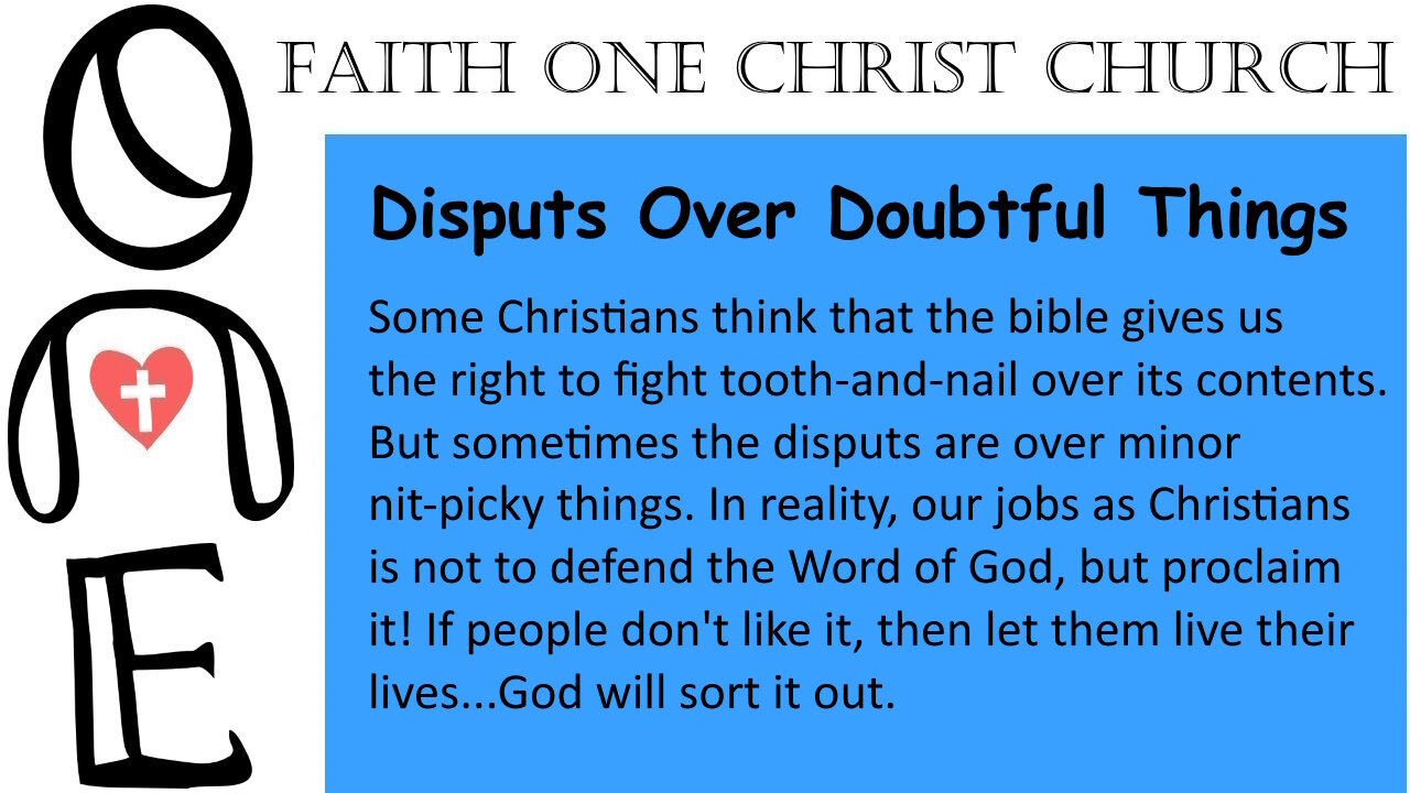 Disputes Over Doubtful Things