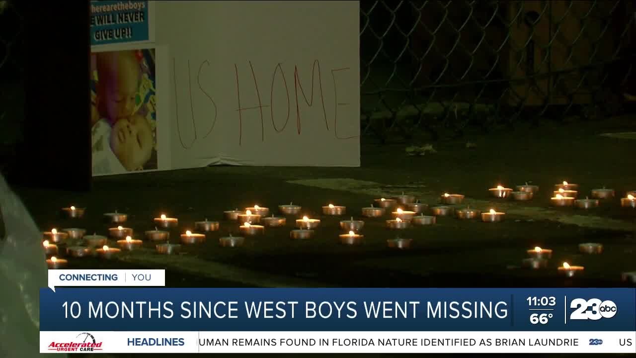 Vigil held marking 10 months since the West brothers went missing