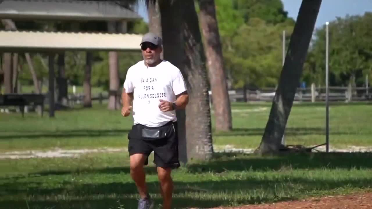 Veteran honors fallen soldiers by running