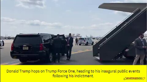 Donald Trump hops on Trump Force One, heading to his inaugural public events