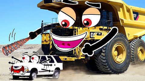 Monster Truck Crashes | Giants Machines Crushes Cars | Doodles