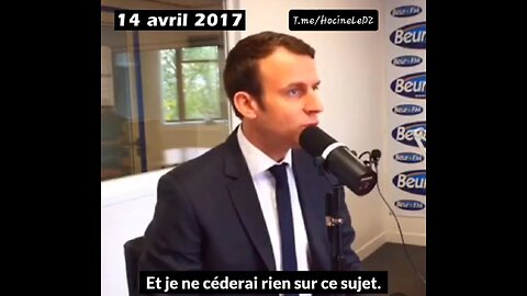 En avril 2017, le GROS MYTHO Macron s'exprimait sur le conflit israélo-palestinien