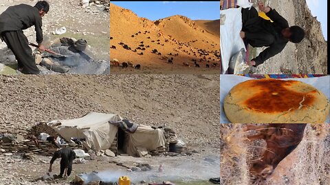 Shepherd Unleavened (Bread) Food in Rural Village of Afghanistan - Bamyan- Documentary