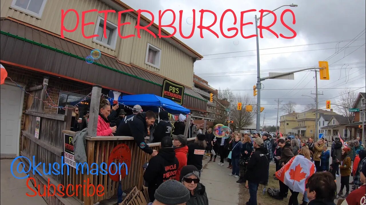 Peterburgers Grand REopening freedom burgers 🍔 rally April 9 Peterborough Ontario