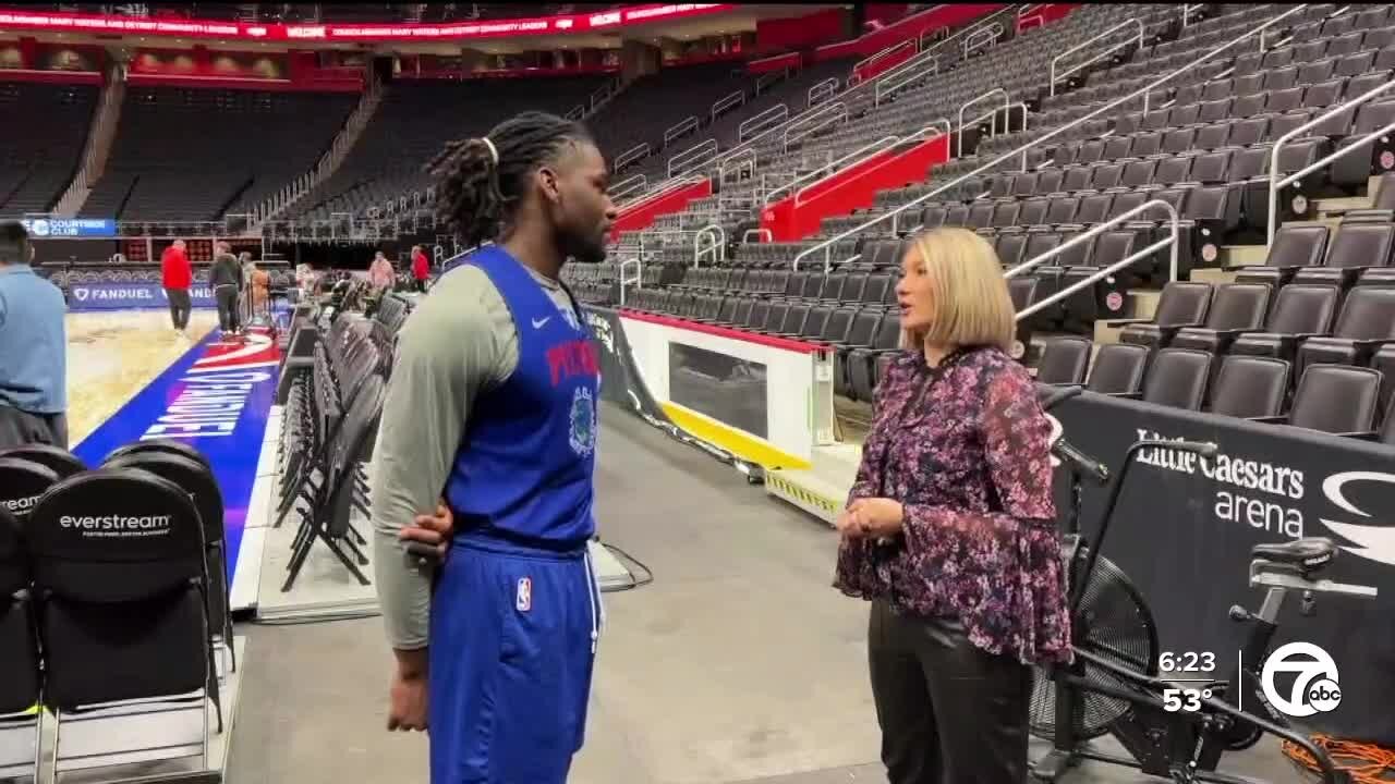 Pistons' Isaiah Stewart talks one-on-one with Jeanna Trotman