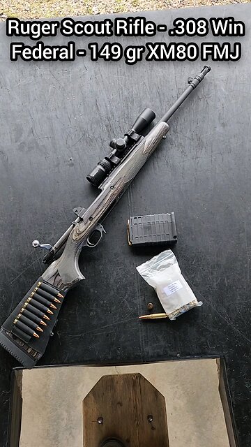 Ruger Gunsite Scout Rifle - .308 Win Chronograph (Federal 149 gr XM80 FMJ)
