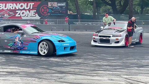 LEAD FOOT CITY 4/18/2021. R34 GTR V-SPEC VS 350Z DRIFTING.