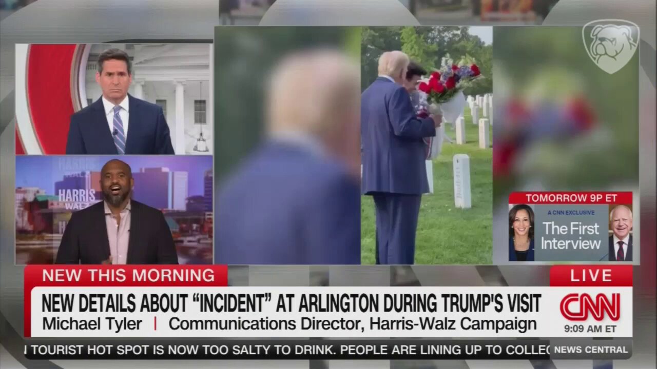 CNN Tag-Teams With Harris-Walz Campaign To SMEAR Trump Over Arlington Stop