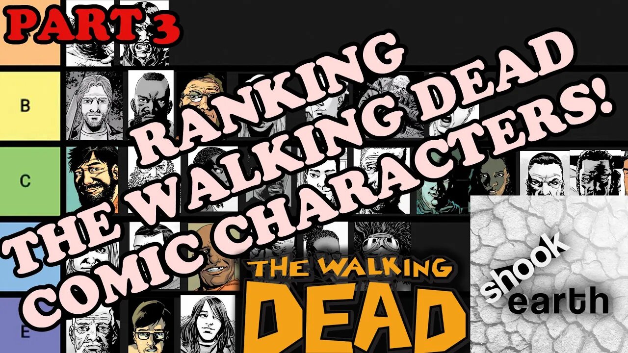 PT. 3 RANKING THE WALKING DEAD Comic Characters - Tier List