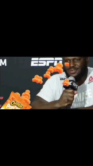 Derrick Lewis had Cheetos in his eyes