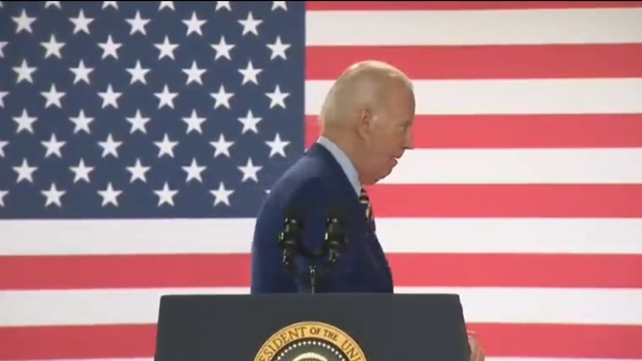 Biden Starts Kicking The Podium Because 'Its Not Working'
