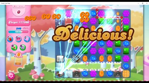 Candy Crush Level 5741 Talkthrough, 25 Moves 0 Boosters