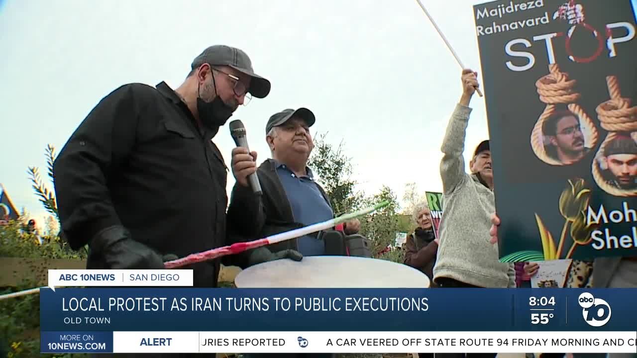 San Diegans protest as Iranian government turns to public executions