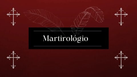 Martirológio Romano - Início da série