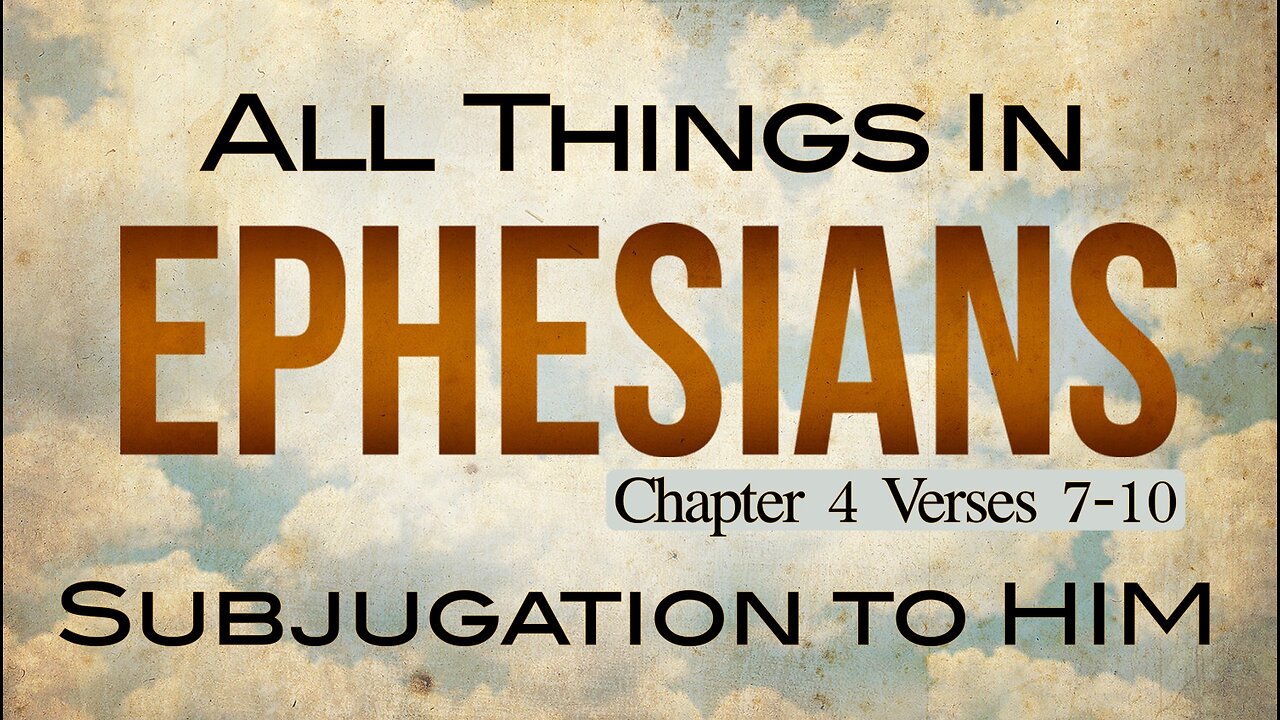 CFC Sunday Sermon - November 12, 2023 - All Things In Subjugation To HIM