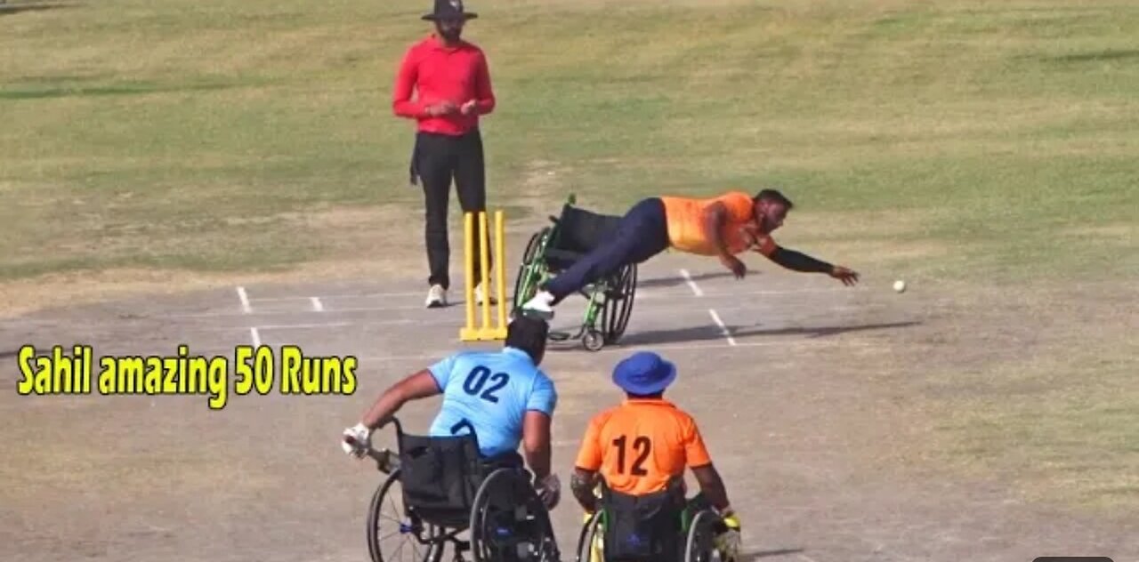 WHEEL CHAIR CRICKET🏏||CRICKET LEAGUE||CRICKET LOVER.