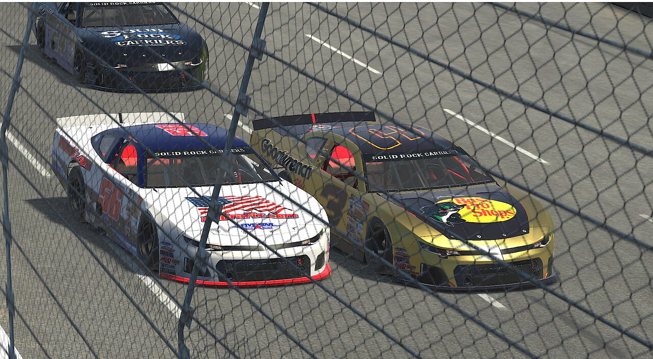 Cars Tour at Martinsville Speedway some side by side action on iRacing