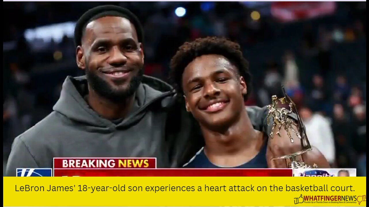 LeBron James' 18-year-old son experiences a heart attack on the basketball court.