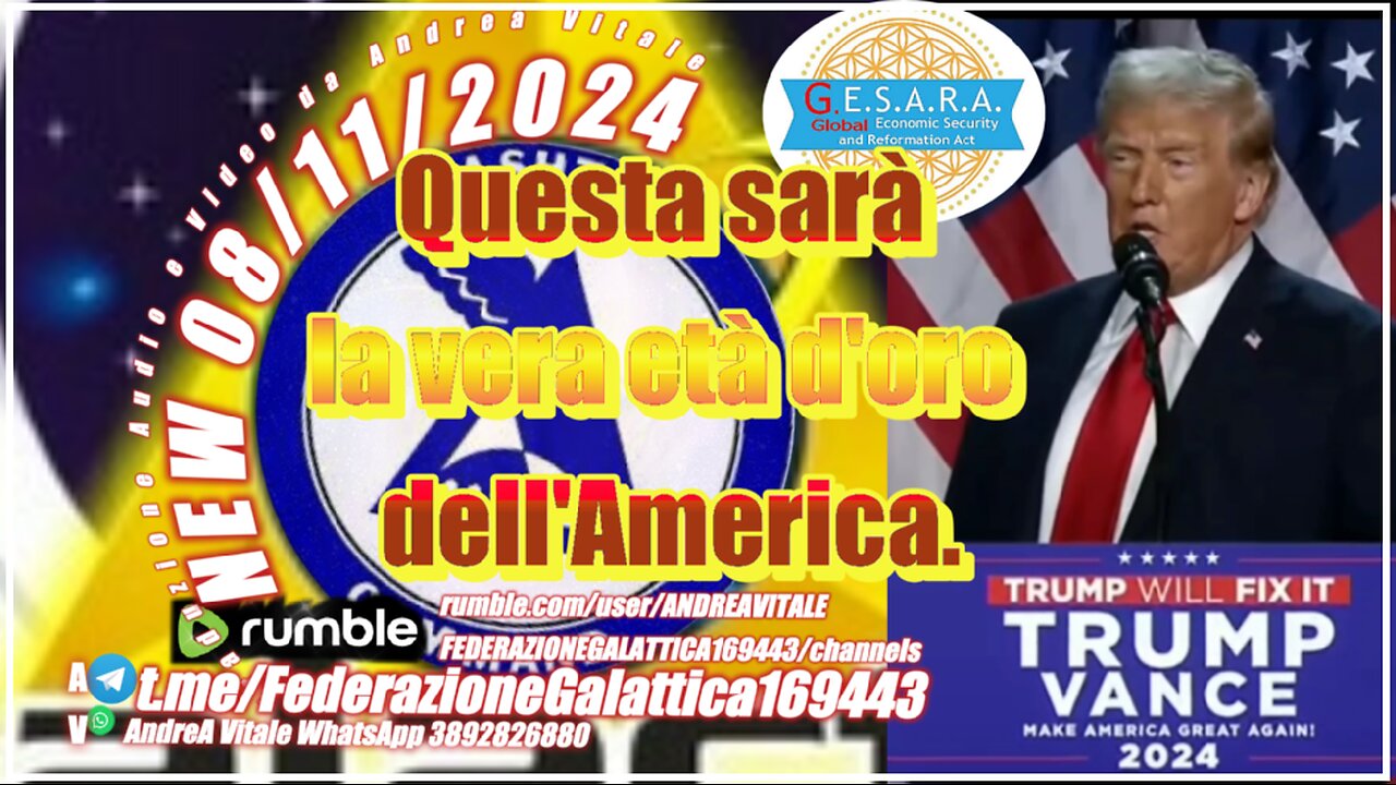 🚨EBS🚨 NEW 08/11/2024 Questa sarà la vera età d'oro dell'America. TRUTH PUPS - ITALIANO -AV -