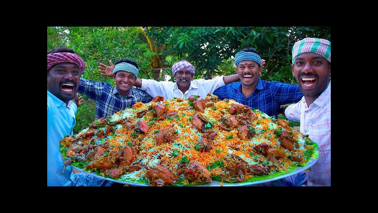 BIRYANI _ QUAIL BIRYANI Made with 200 Quail _ Marriage Biryani Cooking In Village _ Biryani Recipe