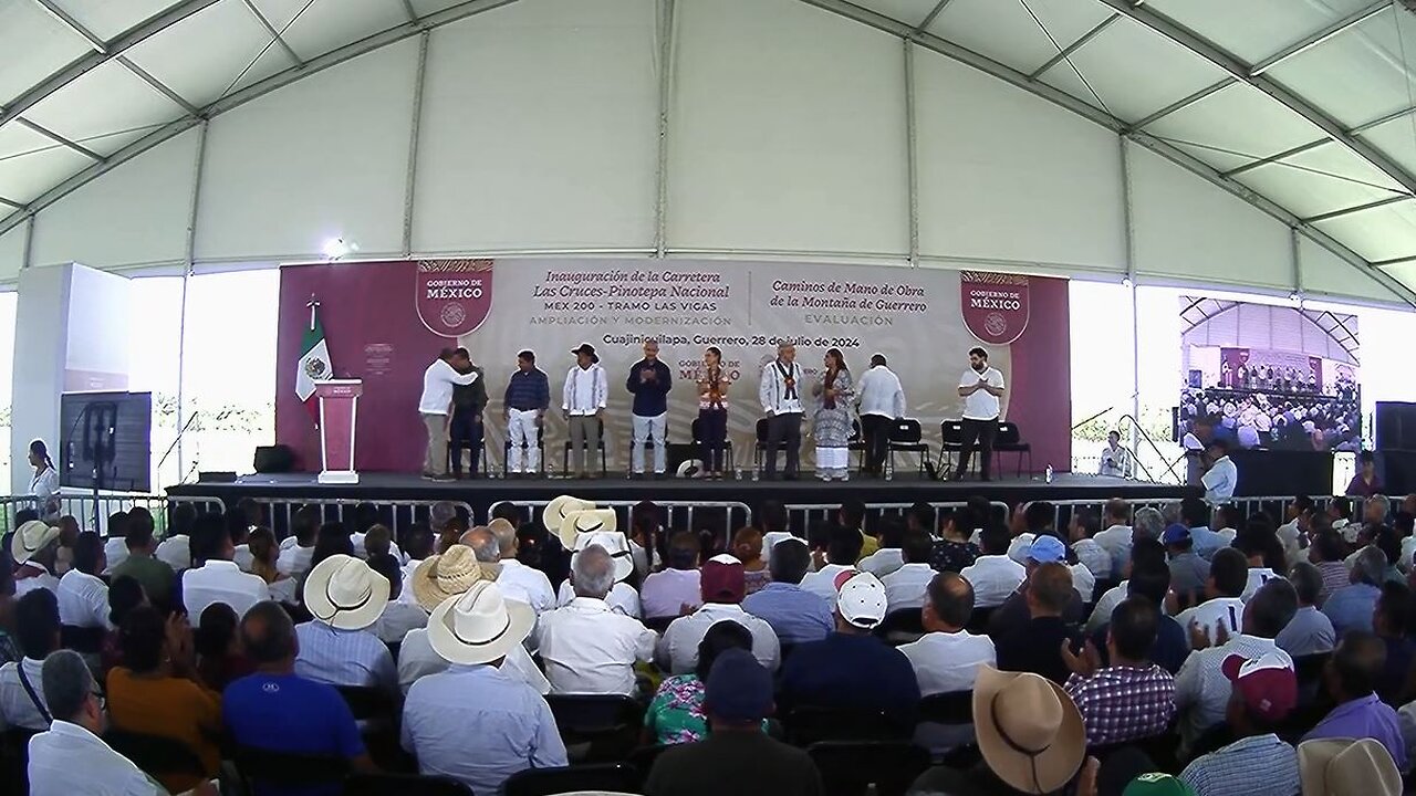Inauguración de carretera Las Cruces – Pinotepa Nacional, desde Cuajinicuilapa, Guerrero