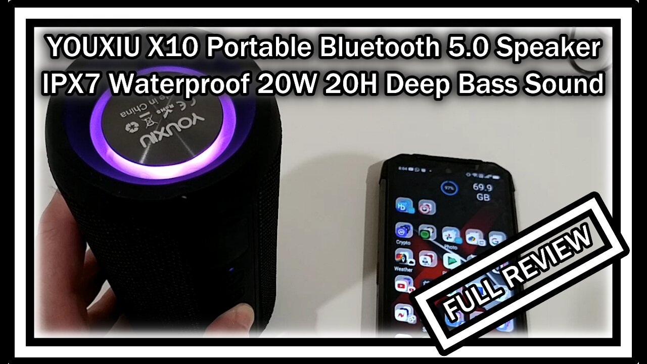 YOUXIU X10 Portable Bluetooth 5.0 Speaker IPX7 Waterproof 20W 20H Playtime Deep Bass FULL REVIEW