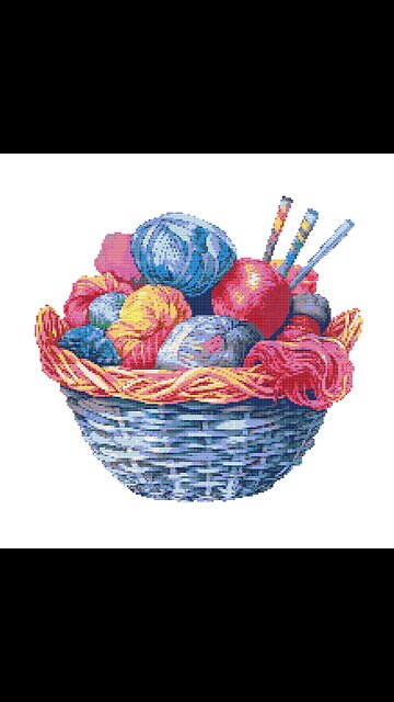 KNITTING BASKET Cross Stitch Pattern by Welovit Cross Stitch | welovit.net | #welovit #crossstitch