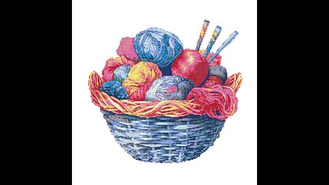 KNITTING BASKET Cross Stitch Pattern by Welovit Cross Stitch | welovit.net | #welovit #crossstitch