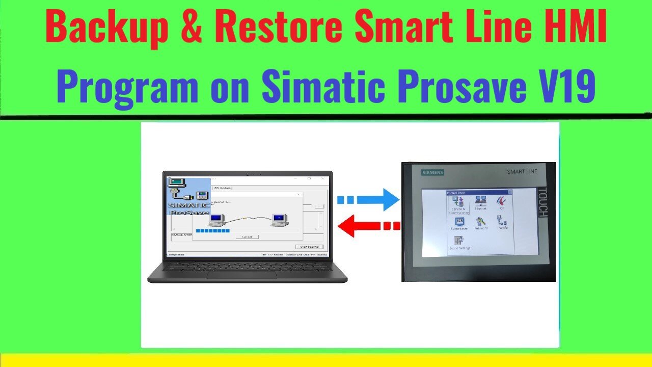 0186 - Smart line hmi - backup restore program on prosave v19