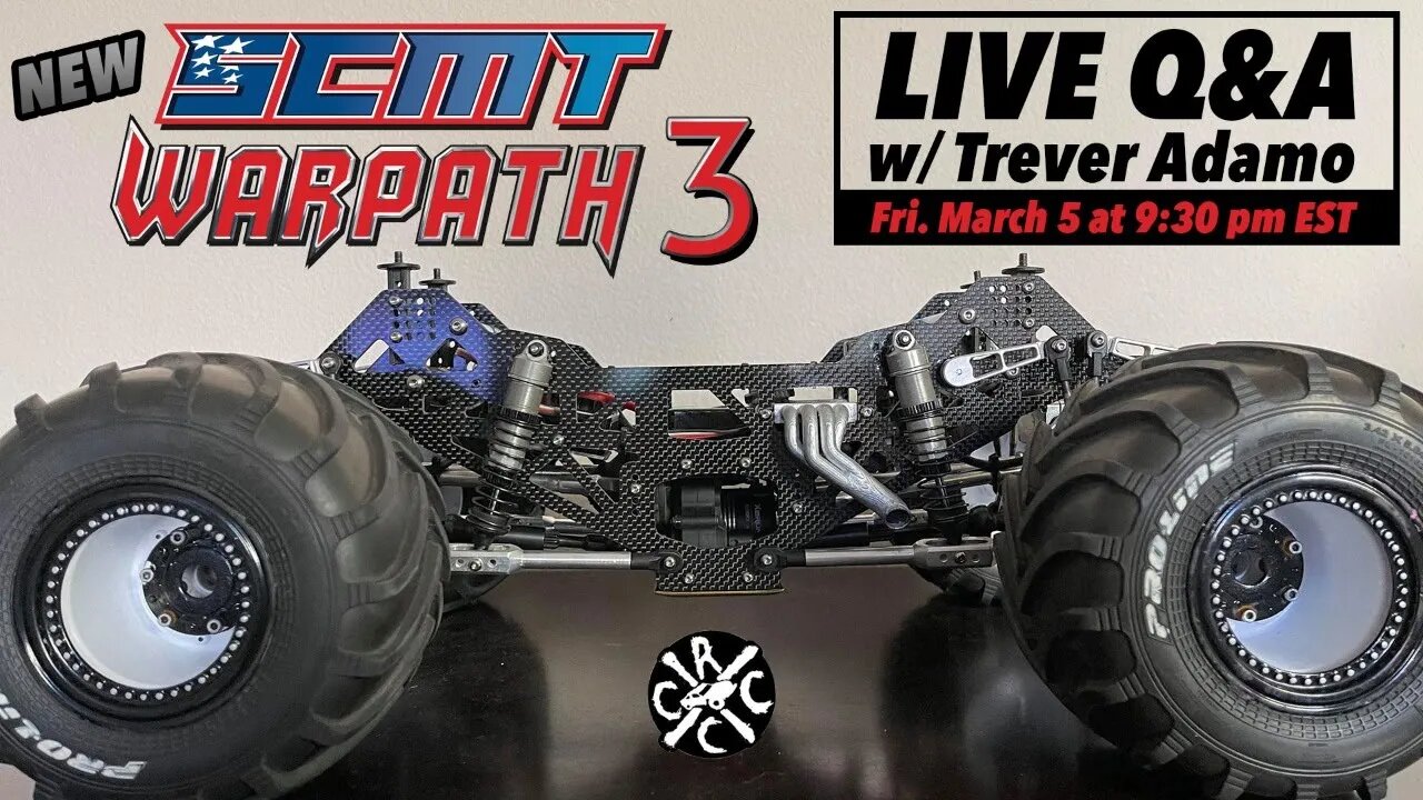 Live with Trever Adamo To Talk About His New WARPATH 3 RC Monster Truck Chassis