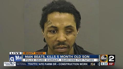 Police looking for father charged with murdering infant son