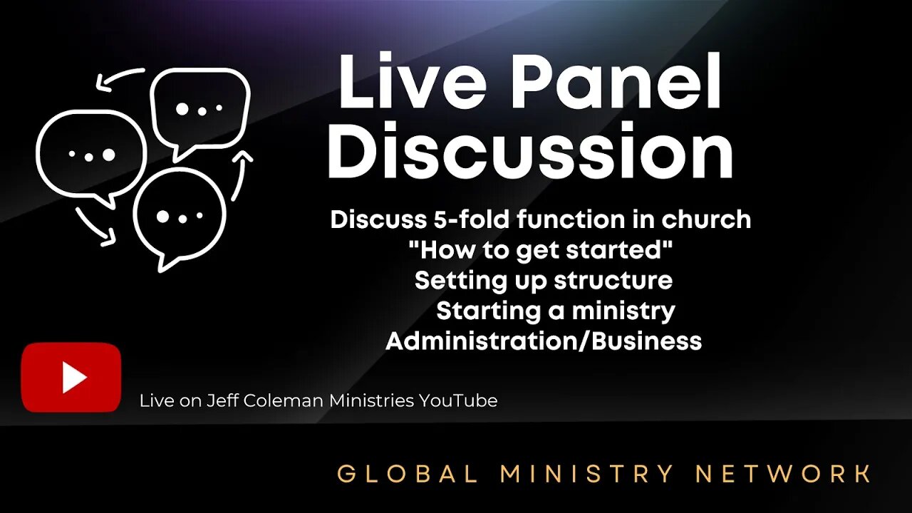 Global Ministry Network Panel Discussion - Live via OneStream Live #onestreamlive