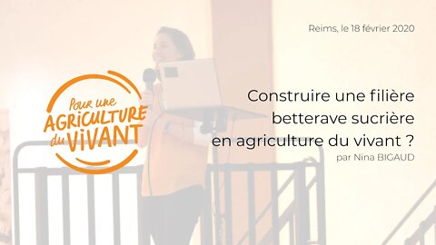 Construire une filière betterave sucrière en agriculture du vivant ?