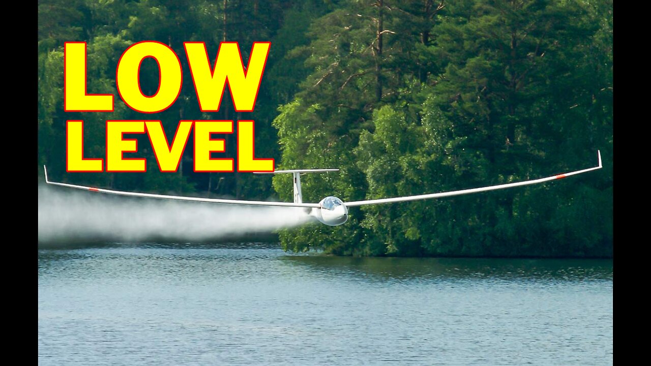 Glider LOW level over the lake