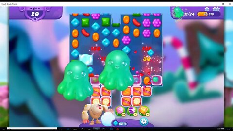 FRIENDS Level 64 Audio Talkthrough, Candy Crush Friends Saga, 30 Moves 0 Boosters