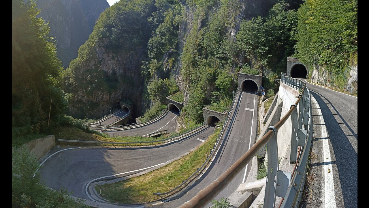 San Boldo Pass on motorcycle