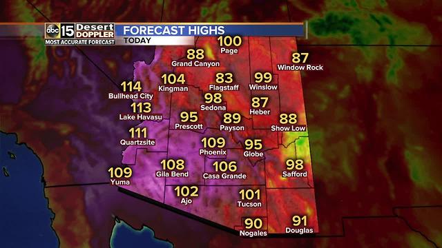 Temperatures dropping, storm chances steady