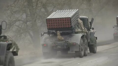 Russian Armored Vehicles On The Move