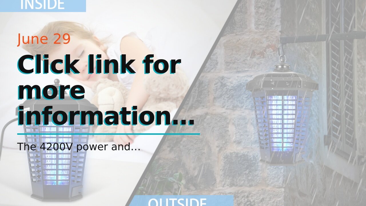 Click link for more information TOIUOT Bug Zapper Indoor, Highly Efficient Bug Zapper Outdoor f...